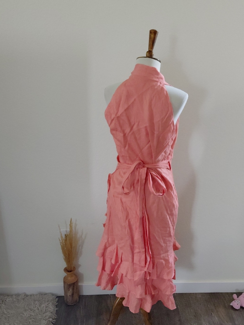 Lauren Ralph Lauren Linen Ruffle Halter Dress - Picture 5 of 6